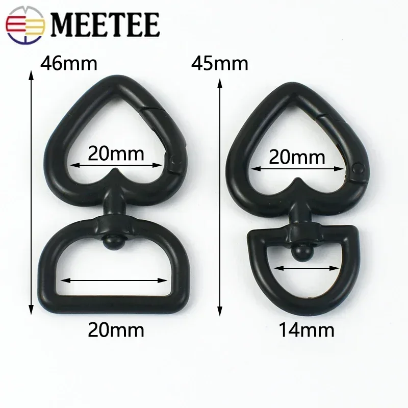 5/10/20Pcs 20/13mm Metal Bag Buckle Carabiner Trigger Snap Clip Hook Keychain Webbing Strap Belt Clasps DIY Hardware Accessories