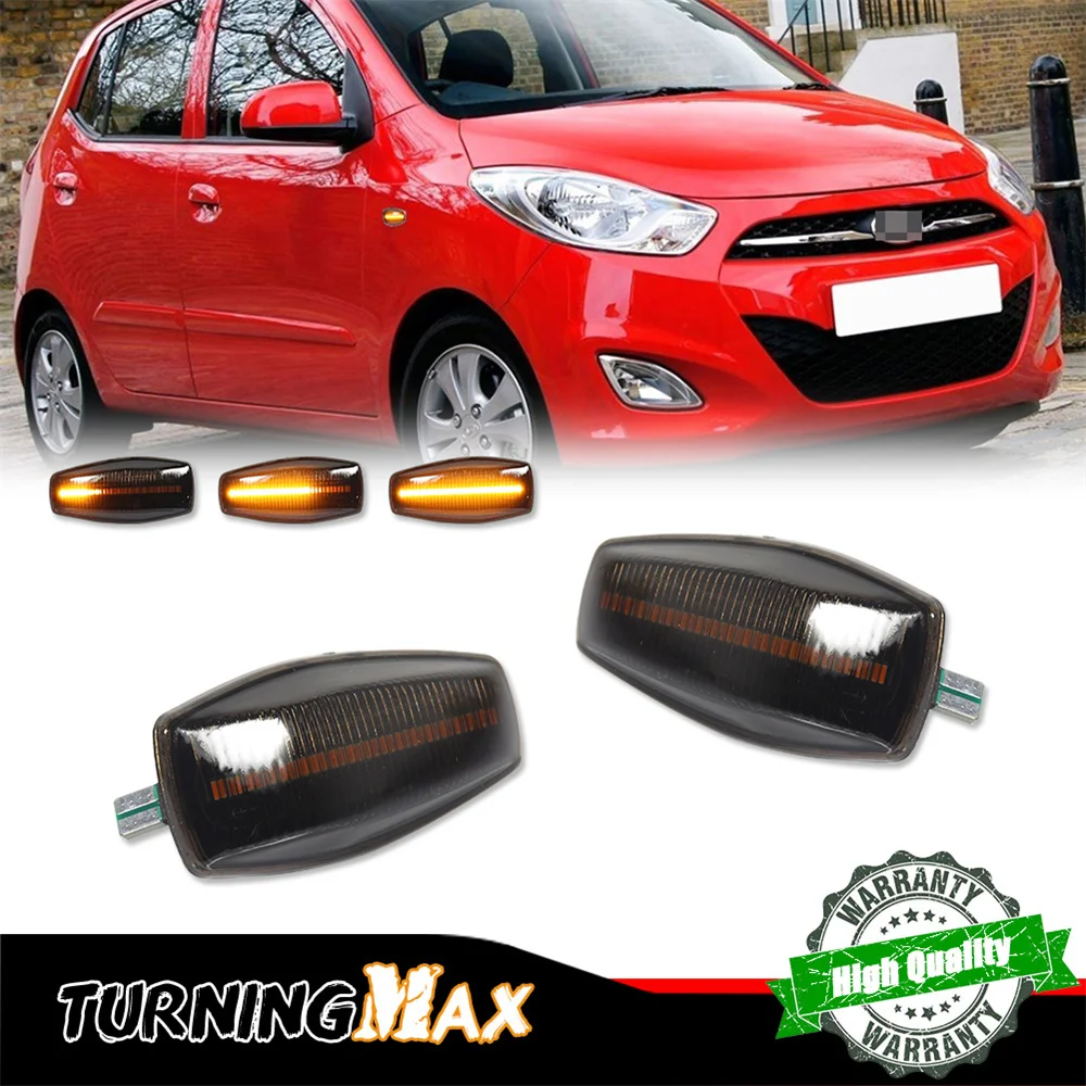 

Динамические светодиодные передние боковые габаритные указатели поворота для Hyundai Tiburon i10 Elantra Sonata Tucson Getz для KIA Rio Sedona Sportage