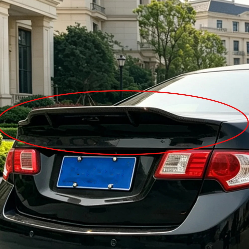 

For 2009-2013 Honda Siborui CL9 Acura TSX true carbon fiber luggage compartment R-shaped tail wing pressure wing rear spoiler