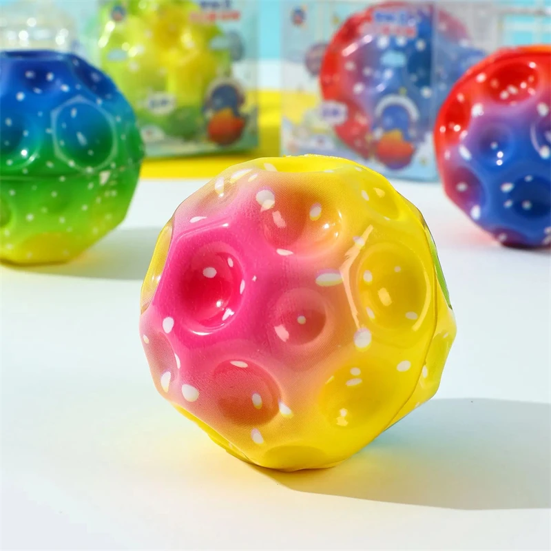 12Pcs Useful Hole Ball Soft Anti Gravity Rubber Bounce Ball Toy Extreme High Bouncing Balls Outdoor Games Sport Anti Stress Ball