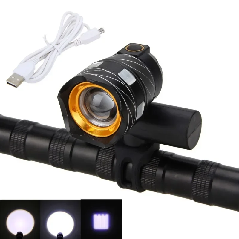 16000LM T6 USB Rear Light Adjustable Bicycle Light 3000mAh Rechargeable 3 Modes Adjustable Headlight Lamp with Taillight