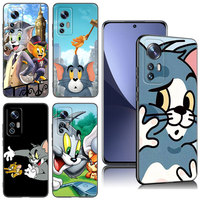 J-Jerrys Mouse Toms Cat Phone Case For Xiaomi Mi 8 9 SE 10 10T 11 12 13 Lite 9T 11T 12S 12T 13 Pro 11i 12X Black Silicone Cover