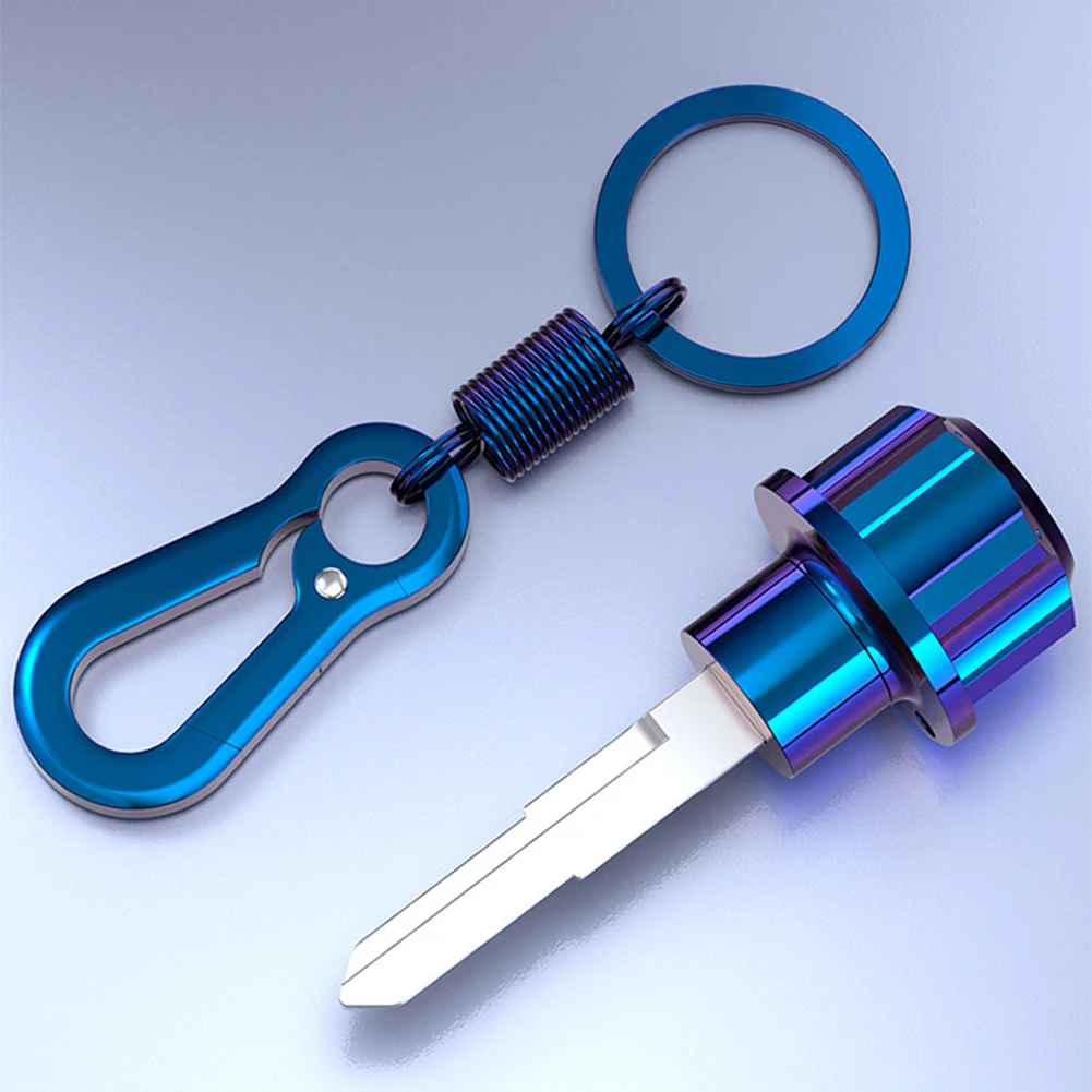 Useful New High Quality Hot Sales Key Head Cover DIY Motorcycle 1pcs Accessories Aluminum Alloy Burning Titanium