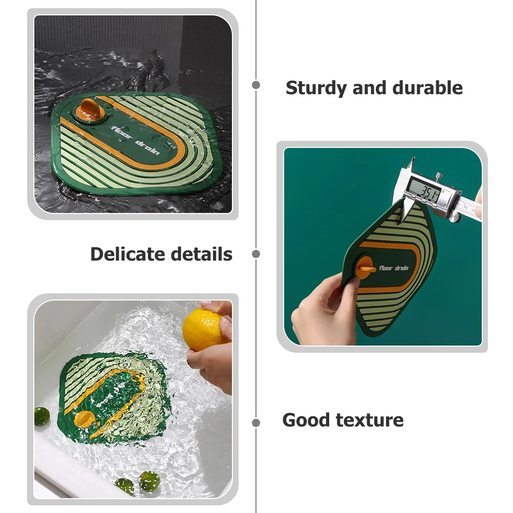 

2pcs Silicone Floor Drain Covers For Bathroom Kitchen Bathtub Shower Hair Catcher Odor Proof Durable Sink Strainer Stopper