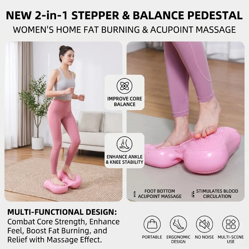 新型インフレータブルステッパーマシン-家庭用多機能静音フィットネス機器-女性向け室内減量用