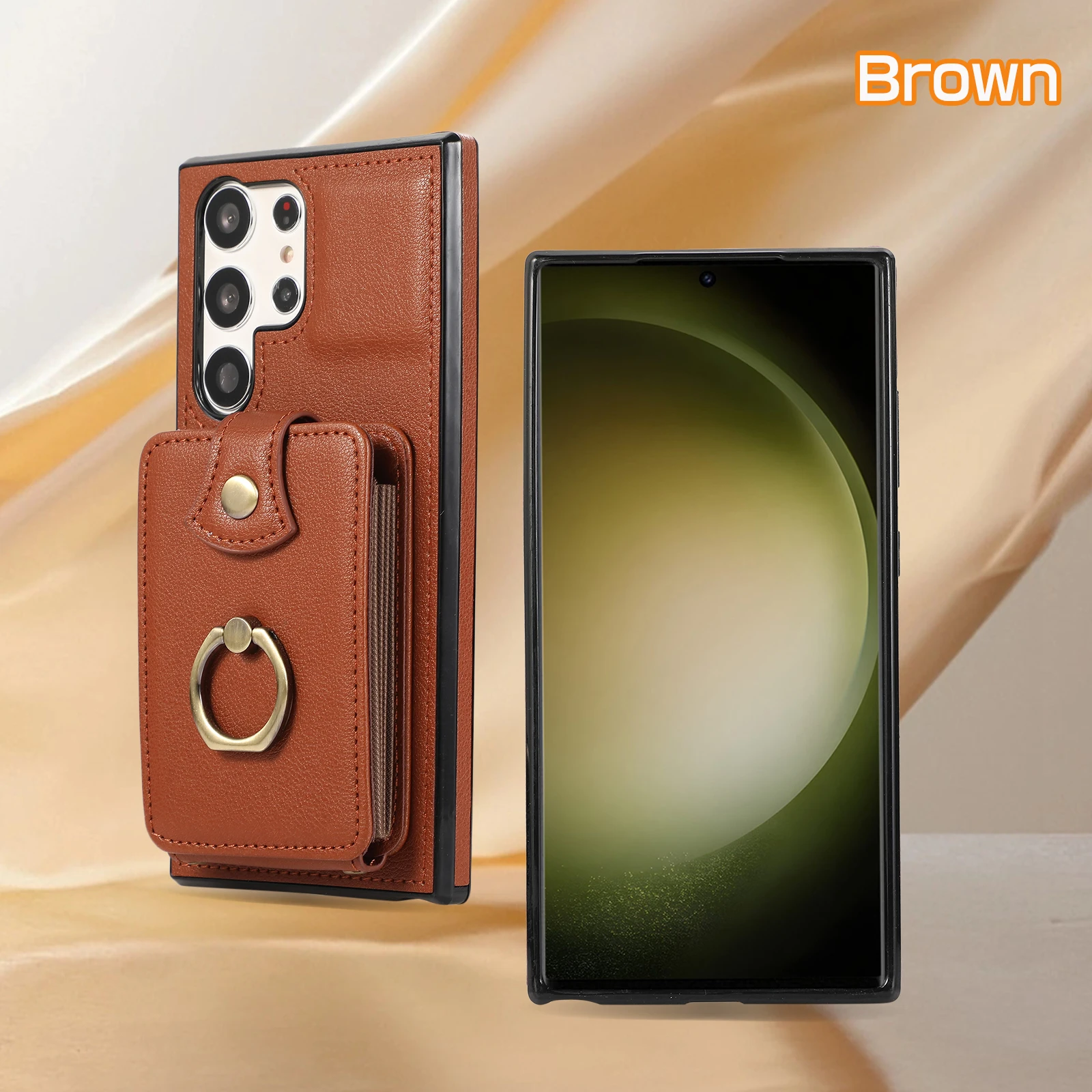 Etui z kieszeniami na karty, do noszenia na ramieniu, z uchwytem na palec, do Samsung Galaxy S26 Ultra S25 FE S24 S23 Plus A07 A17 A26 A16 — zdjęcie produktu 6