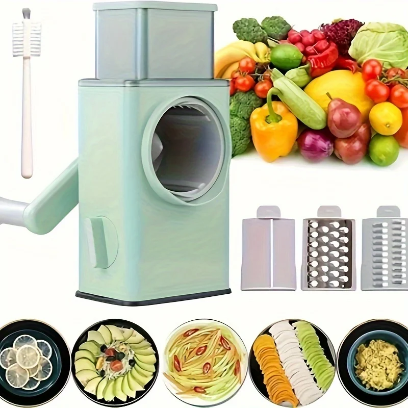 

Multifunctional Vegetable Slicer Cutter Chopper Vegeta Graters Shredders Fruit Rotary Handle Not Hurting Your Hands Kitchen Tool