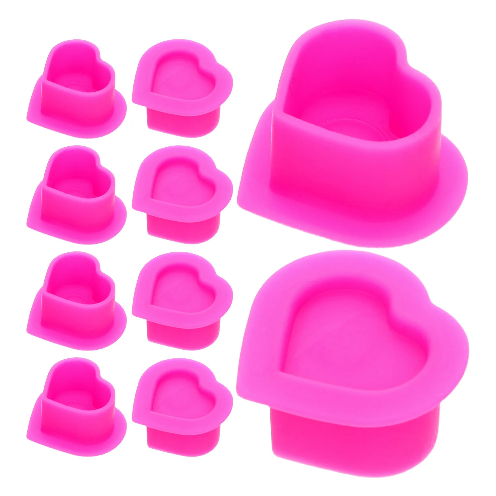 

200 шт., силиконовые чашки для чернил в форме сердца, стабильные контейнеры для пигментов для татуировки, макияжа, косметических принадлежностей, держатели для чистки