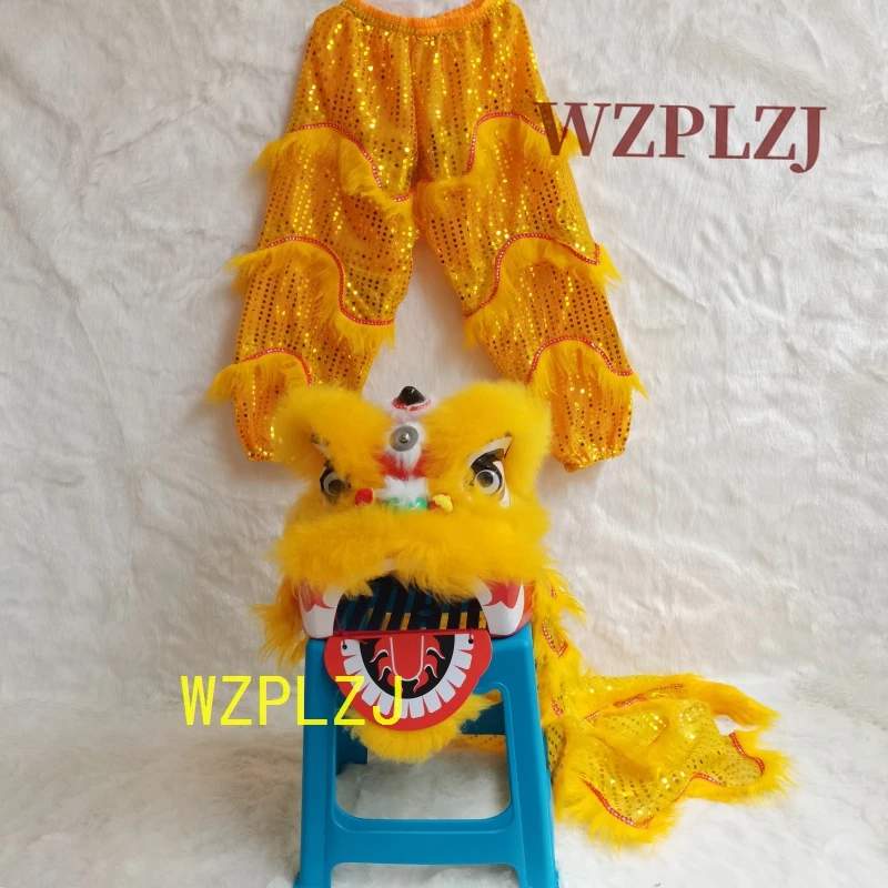 Costume da danza del leone da 12 pollici per il giorno dei bambini con pantaloni 3-5 anni Art Party Performance Sport Regalo Parata Evento Stage Mascotte