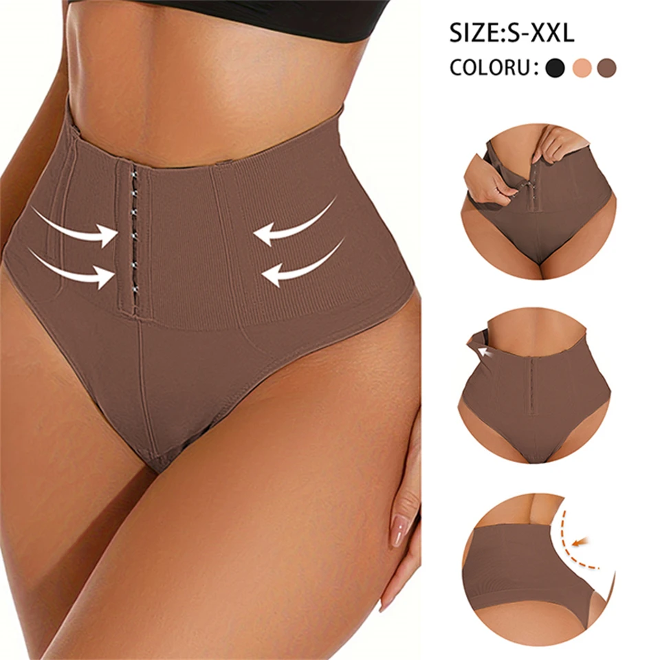 Becirzet Bauchkontroll-Höschen für Damen, Taillentrainer mit Verstellbaren Haken, Formende Unterwäsche, Schlankmachender Body Shaper, Unterhose für einen Flachen Bauch – Detail 2