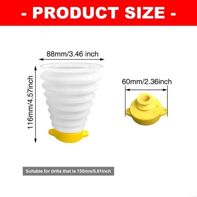 F19B Flexible Silicone Dust Collector Cover For 150mm Round Handle Impact Drill Power Tool Fit Various Surfaces Perfectly