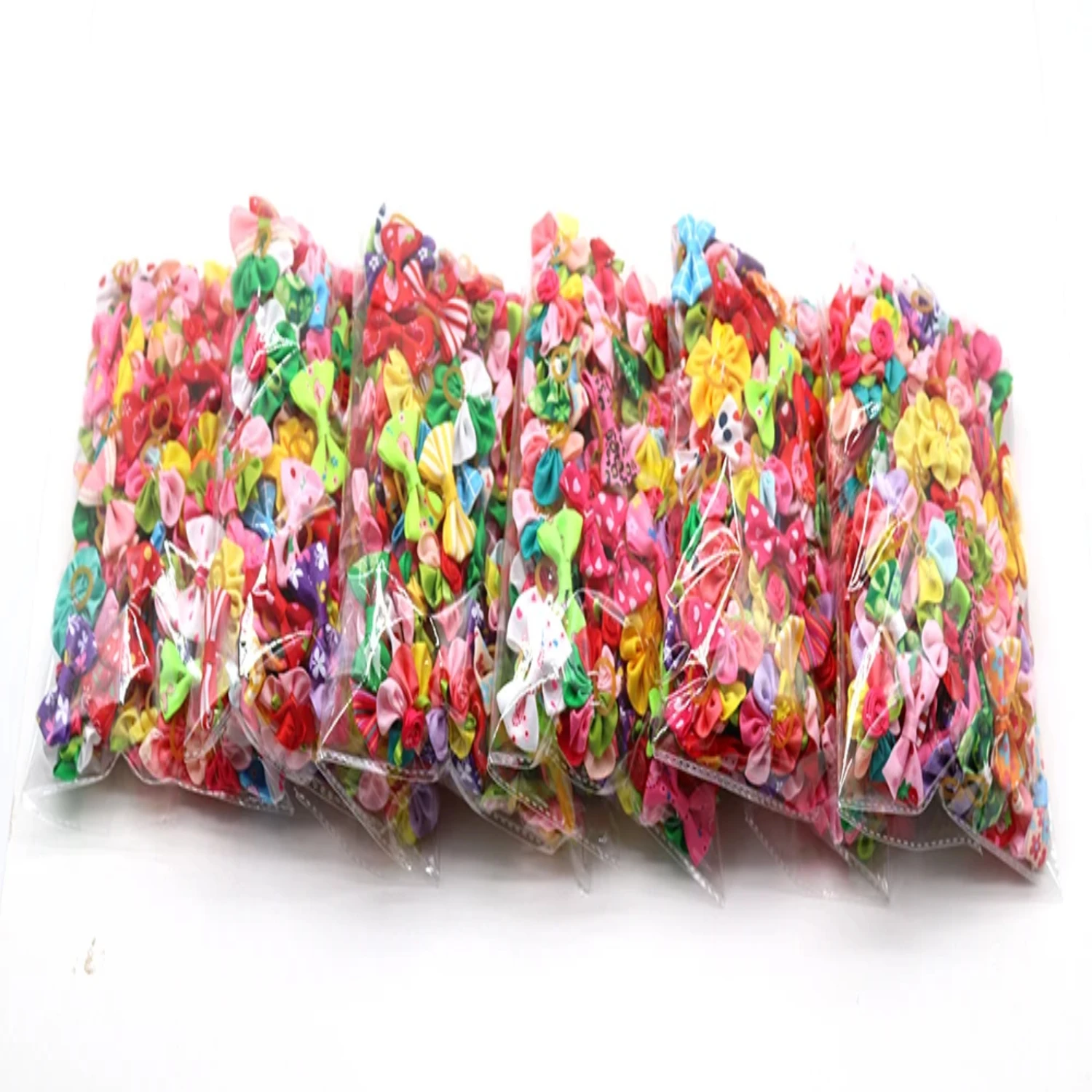 100 قطعة الكلب الاستمالة الانحناء كلب القط فيونكات شعر الأربطة المطاطية مستلزمات الحيوانات الأليفة إكسسوارات الشعر المنتجات الكلاب الصغيرة الكلب ث من يوليو