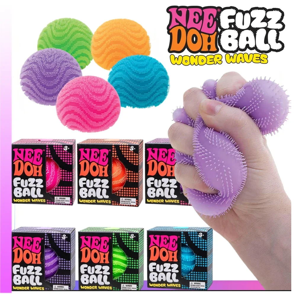 NeeDoh Fuzz Ball – Stressabbau-Spielzeug, Deko-Objekt für den Schreibtisch, weicher, dehnbarer Ball – ein lustiges Geschenk für Erwachsene und Kinder, um Stress und Angst abzubauen. – Detail 2