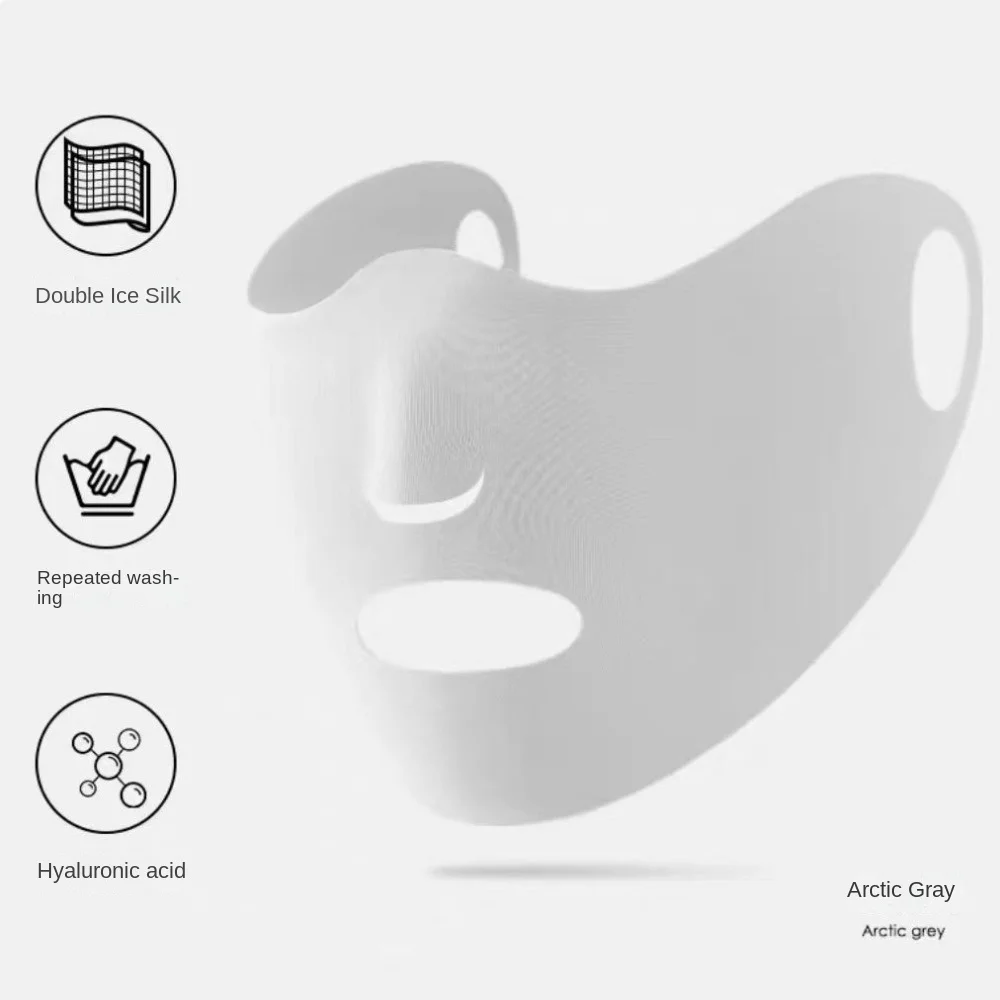 

Hot Sale Breathable Ice Silk Mask Anti-UV Traceless Riding Face Mask Face Veil Four Seasons