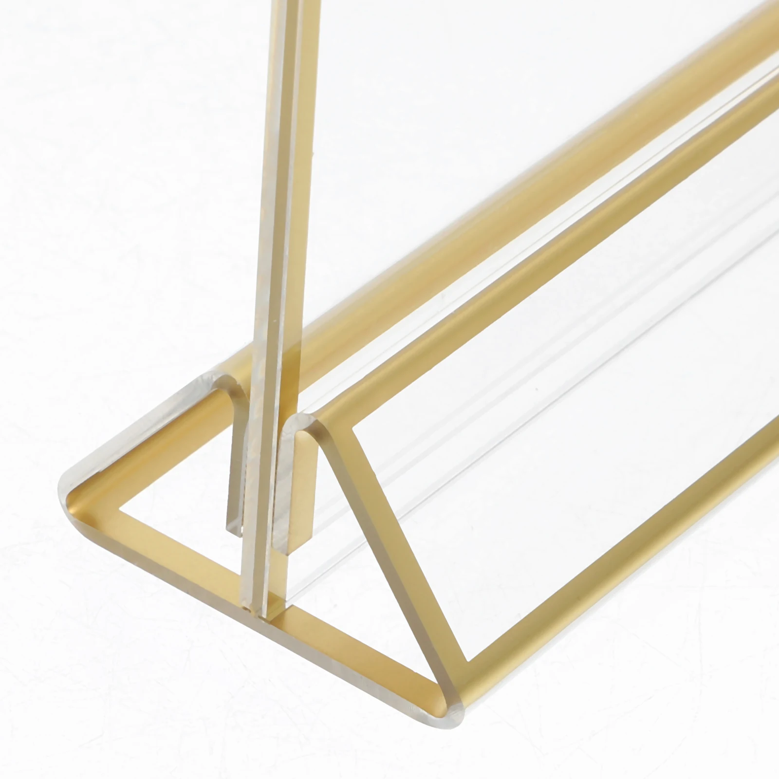 

6Pcs Acrylic Label Holders Tabletop Display Stands Pull Out Anti-Skid Base for Menus Signs Promotions Wedding Table Signs