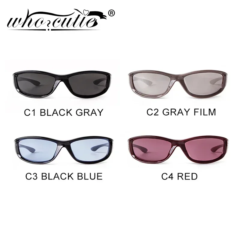 Retro Y2K Mirror Wrap Sport Sunglasses Men Women Brand Designer Vintage Rectangle Shade Eyewear Male Cycling Driving Sun Glasses image 4