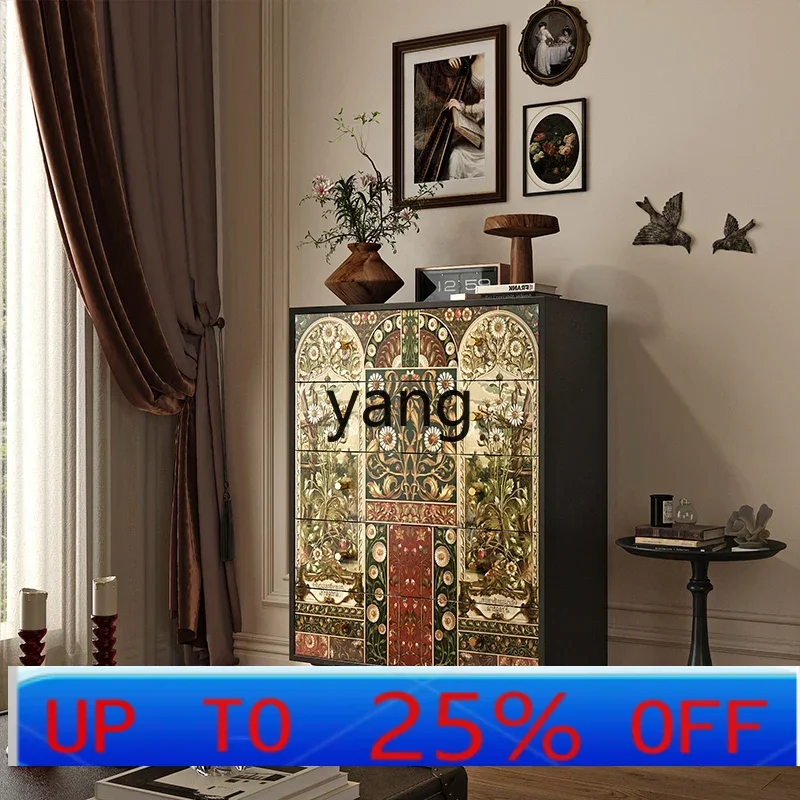 

LH solid wood chest of drawers, storage locker in the corner of the living room against the wall