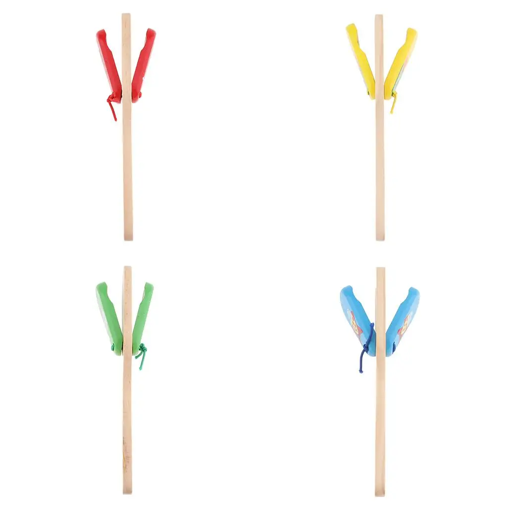 مقبض خشبي صنجات أداة قرع موسيقية وسائل تعليمية