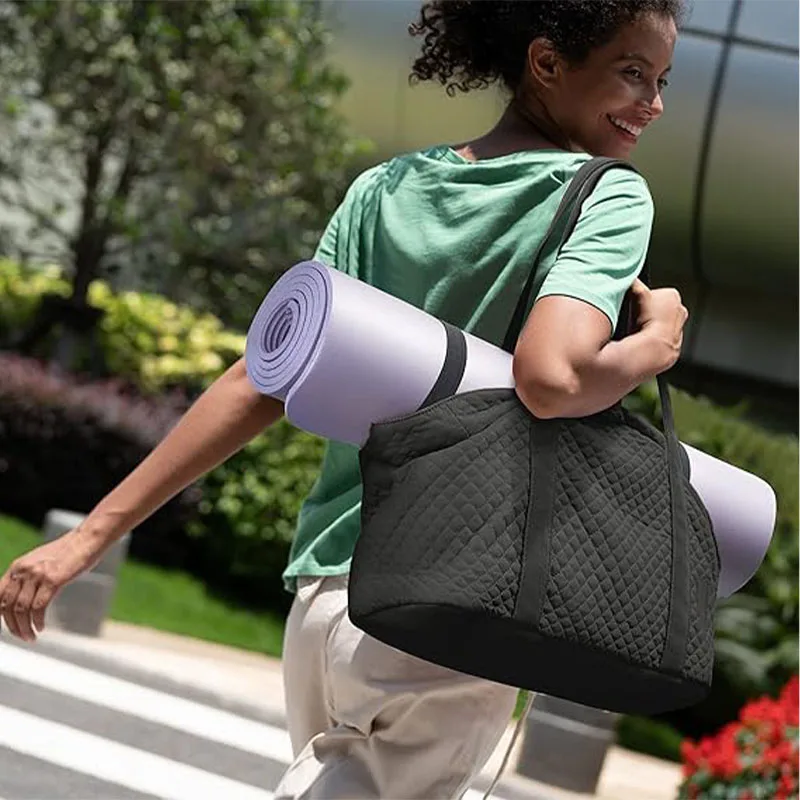 SPE17 borsa Tote grande per donna, borsa da viaggio con manico superiore a spalla con fibbia per tappetino da Yoga per palestra, lavoro,