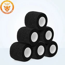 Black Tape Tattoo Handle Bandage Anti-slip Athletic Nonwoven Waterproof Disposable Self-adhesive Elastic Bandage Grip Cover Wrap