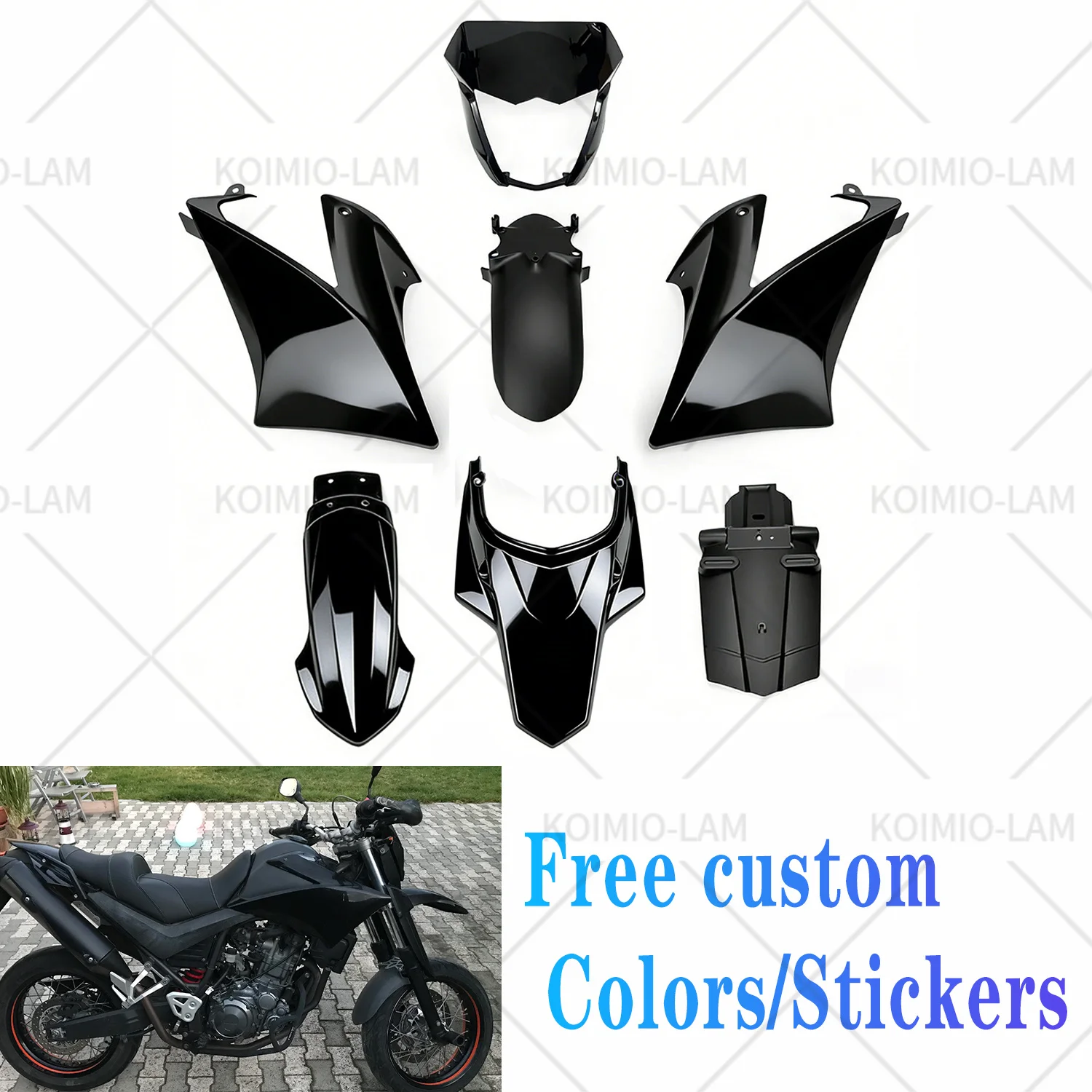 Kit de Carenado para Motocicleta YAMAHA XT660X 2007-2014, XTX660, XTX 660, XT 660 X, 2008, 2009, 2010, 2011, 2012, 2013