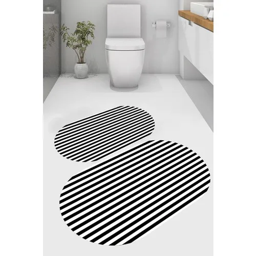 Inca Carpet Anti-Slip Soles Washable 2'li Bath Mat (50 X60 cm - 60 X100 Cm) BRC5005