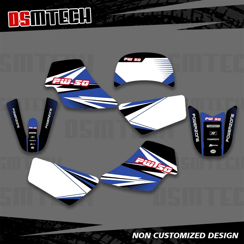 

DSMTECH для YAMAHA PW50 PW50, полная графика, наклейки, наклейки для мотоцикла, индивидуальный номер, имя 002