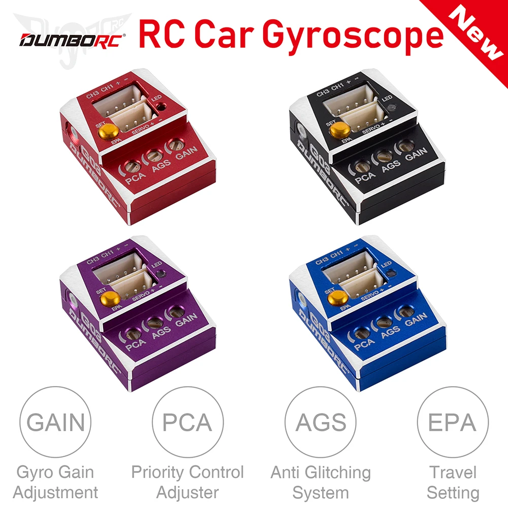 DUMBORC Gyro G03 G02 Automatic Stability Control Gyroscope for RC Drift Racing Car G01 RC Gyro