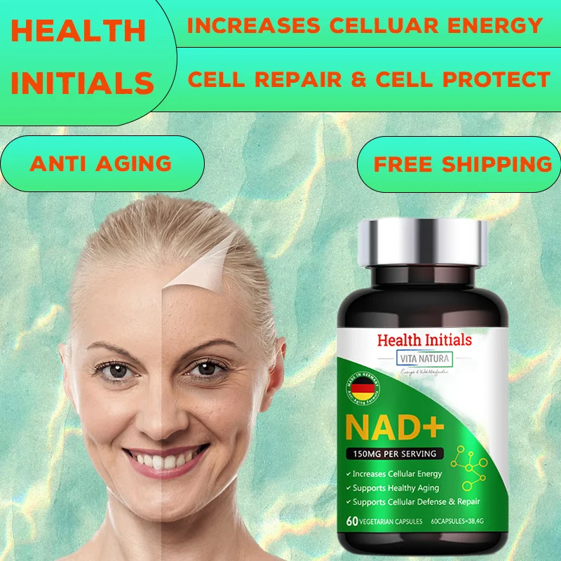 

NAD+ capsules, Anti Aging Cell Booster, Supports skin health, Natural Energy, Improve immunity for men & women, Free shipping