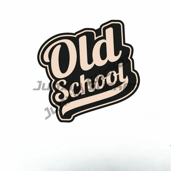 

Old School -biker-helmet-motorcycle--sticker-decal-car SKATEBOARD, LAPTOP