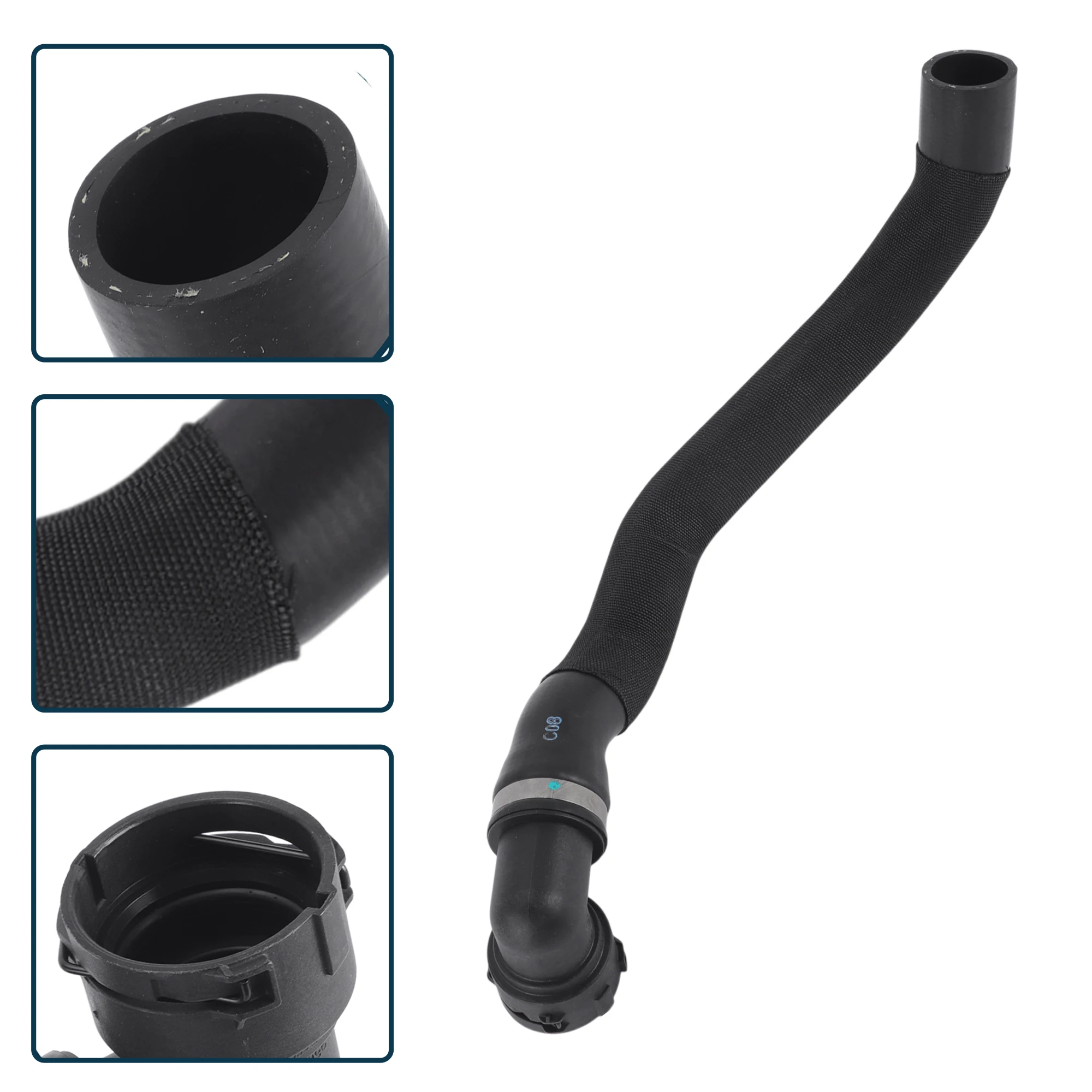 

UXCELL Шланг радиатора, шланг обогревателя No 95B122101D для Porsche Macan 2016, резиновый верхний шланг, черный, 1 шт.