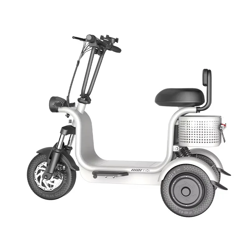 

Three-wheeled electric scooter with seat foldable three-wheeled electric scooter