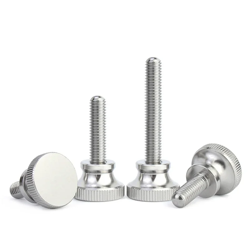 M2 M2.5 M3 M4 M5 M6 M8 M10 304 Stainless Steel Knurl High Step Head Hand Tighten Thumb Screw Adjust Bolt