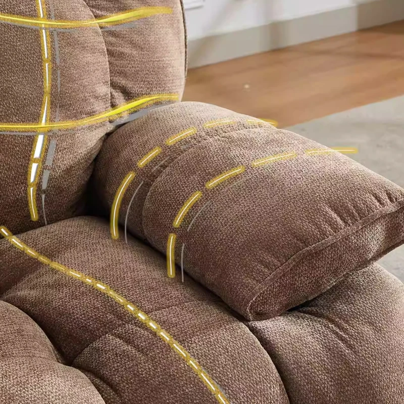 أريكة كهربائية من القماش كريم ترفيهي فردي متعدد الوظائف لغرفة المعيشة واحدة أثناء النوم أريكة استرخاء كرسي أريكة أثاث #6