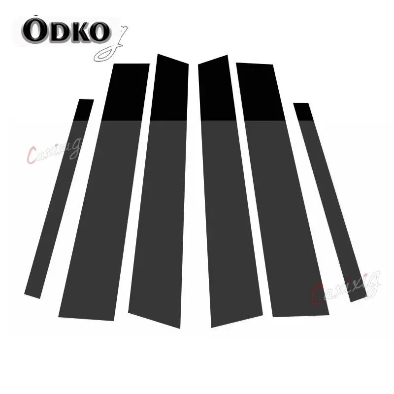 6Pcs Car Door Window Pillar Posts Trim Molding Cover for BMW 1 Series E81/E82/E87/E88 Hatchback 2004-2012 Stickers Accessories