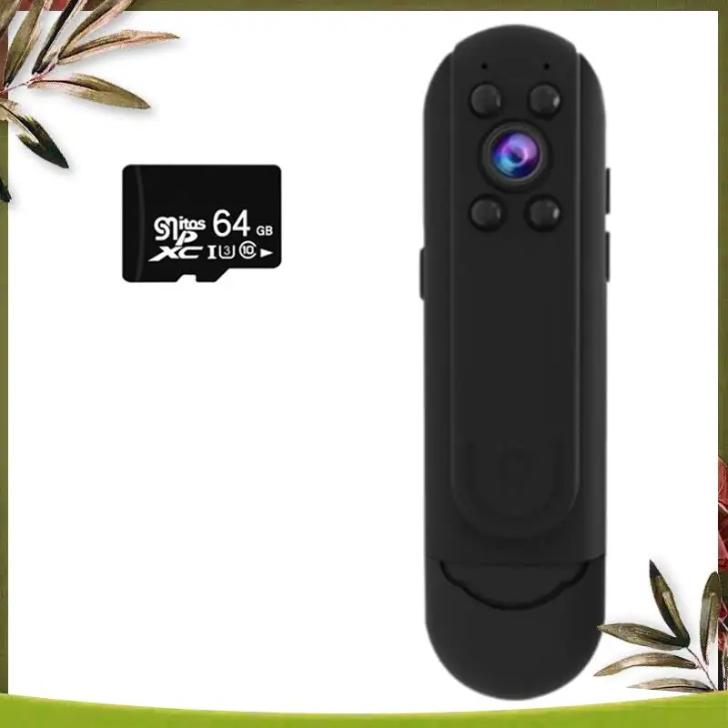 ABDW-1Set HD Digital 1080P Weitwinkel-Körperkamera, Bewegungserkennung, Schnappschuss-Logger mit 64G-Speicherkarte