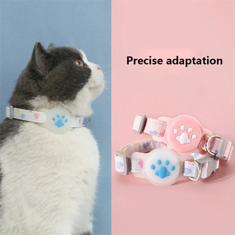 Cute Cartoon Noctilucent Adjustable Collar For Apple Airtag Location Tracker Dog Cat Anti-lost Protection Case For Airtag Collar