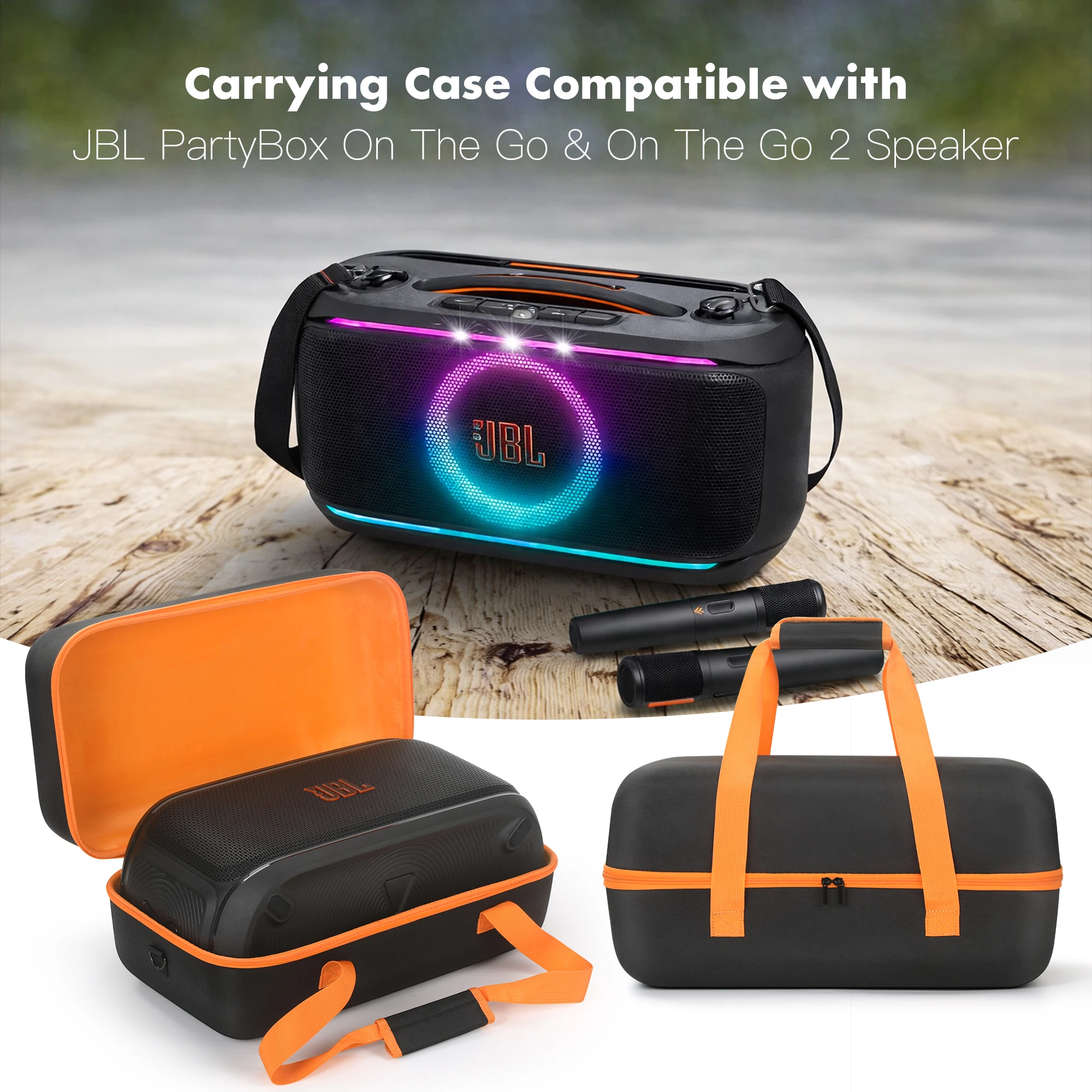 Hard EVA Travel Carrying Storage Case for PARTYBOX ON THE GO 2nd Generation Portable Protective Shell Party Speaker