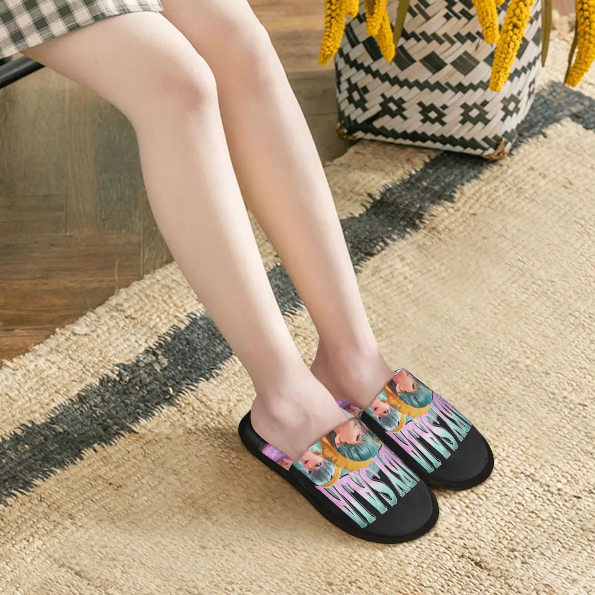 مخصص Kpop شيطان الصيادين Huntrix الفتيات لينة رغوة الذاكرة شبشب منزل النساء مريح دافئ المضادة للانزلاق النعال