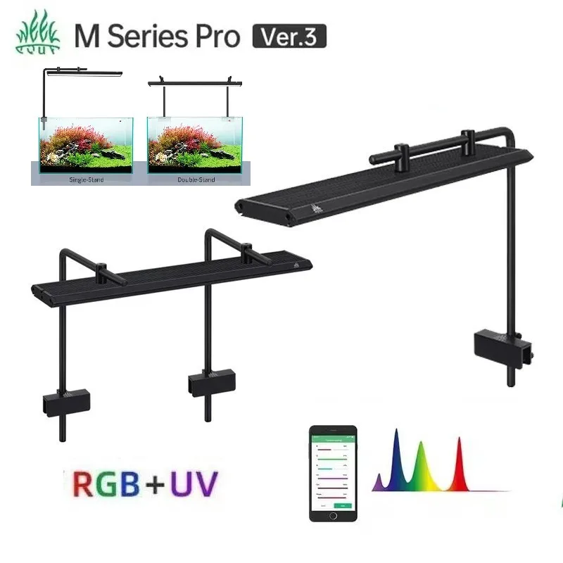 

Светильник WEEK AQUA M Series RGB+UV для аквариумных растений, Bluetooth, для пресноводных аквариумов