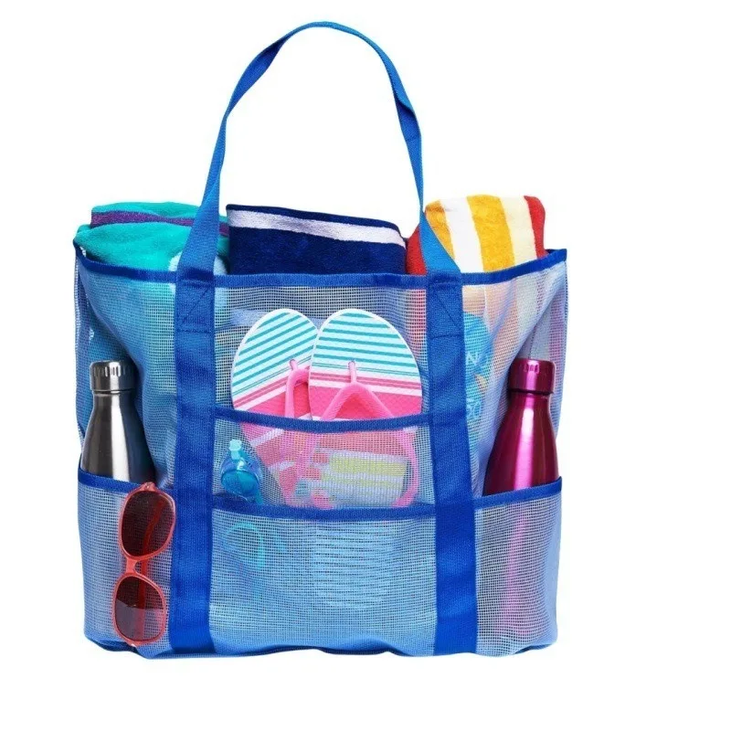 

New Large-capacity Portable Shoulder Beach Bag Mesh Bath Bag Classification Travel Beach Bag