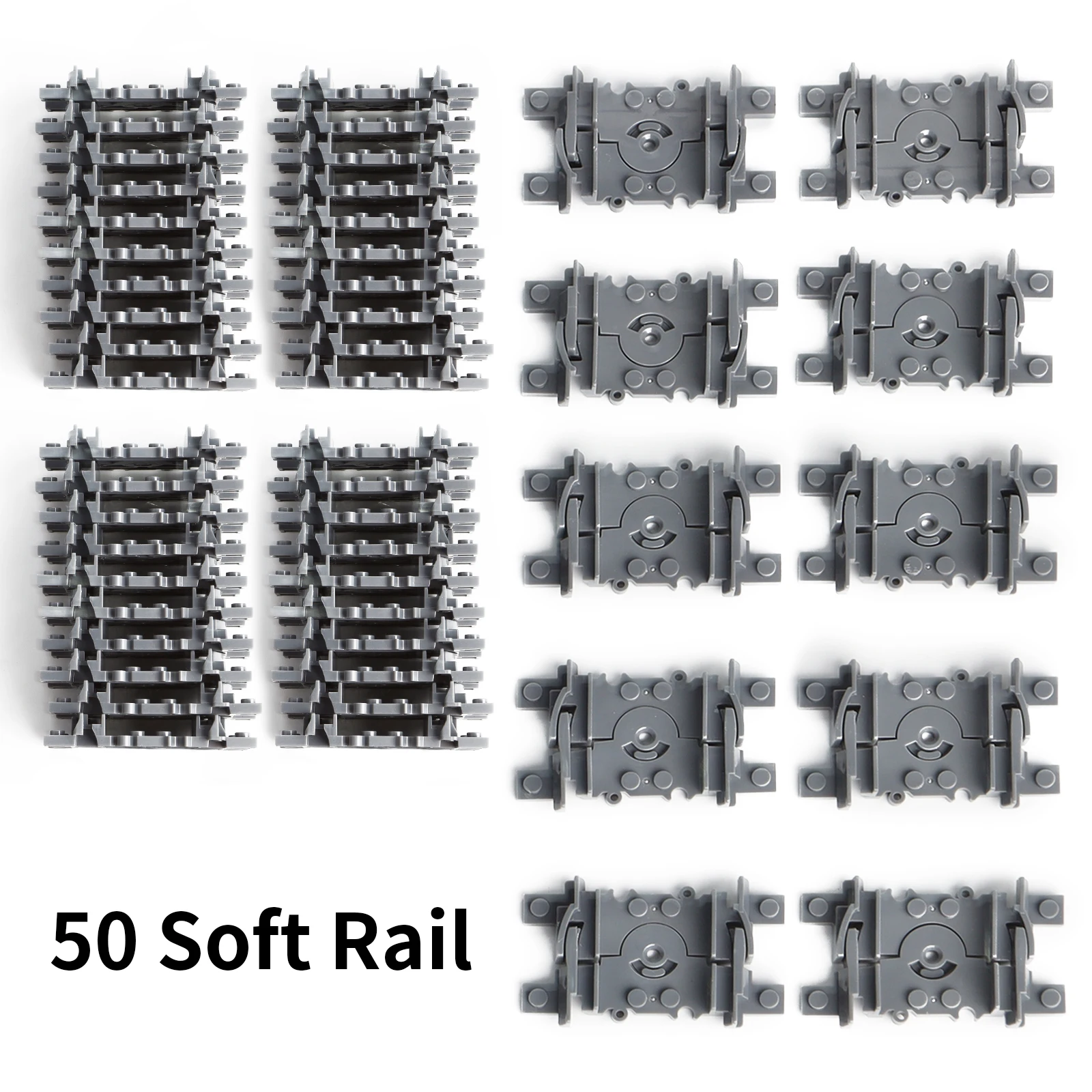 Bloques de construcción ensamblados para niños y niñas, juegos de modelos de vías de tren, curva recta, juguetes de construcción DIY, regalo para niños