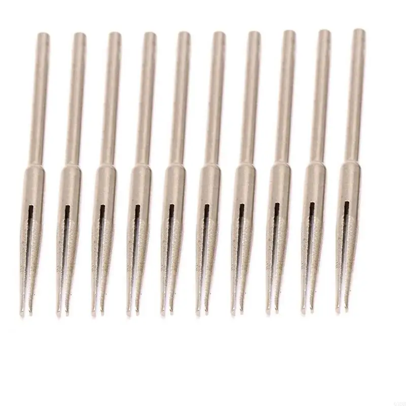 

Q39B 10/12 Pcs 2.35/3mm Shank Sandpaper Clamp Split Mandrel Long Abrasive Holder Clip