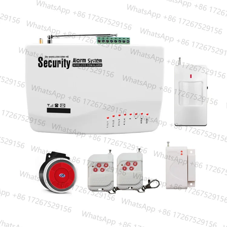 433Mhz Wireless Remote Control GSM Burglar Alarm System With Door Contact PIR Detector Alarm Sensor