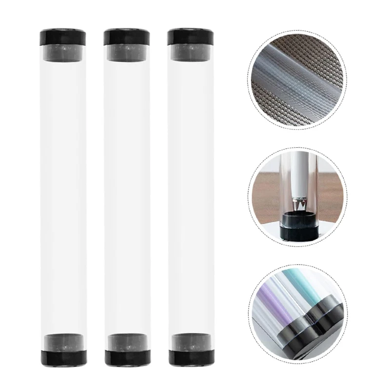 교사를위한 10Pcs 연필 홀더 펜 실린더 튜브 펜 케이스 펜 보관 용기 선물