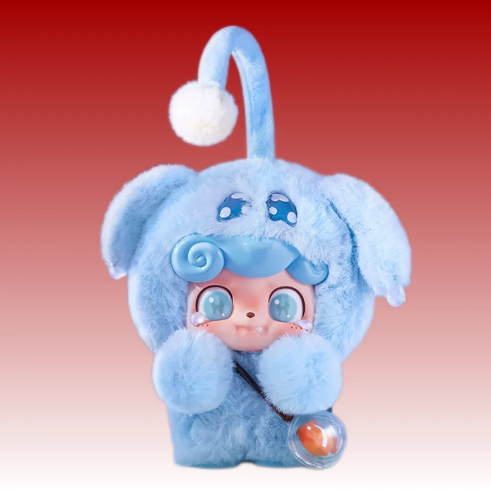 Q طفل العاطفي شعر وحوش أفخم صندوق أعمى جميل دمية من الفينيل لعبة قلادة Kawaii حلية دمية اليدوية صندوق غامض هدية