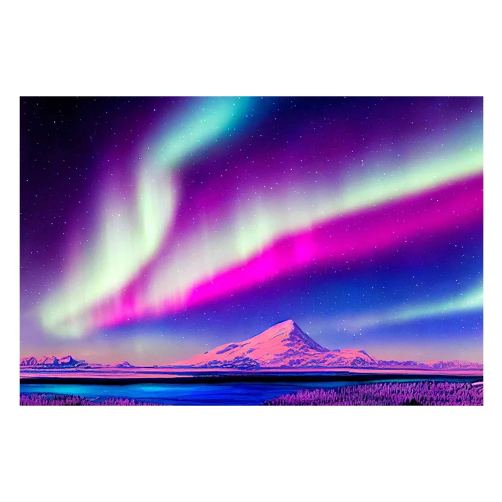 

5D Diamond "Color aurora landscape" Diamond Embroidery Full Round/ Square Diy Diamond Painting Cross Stitch Home Decor