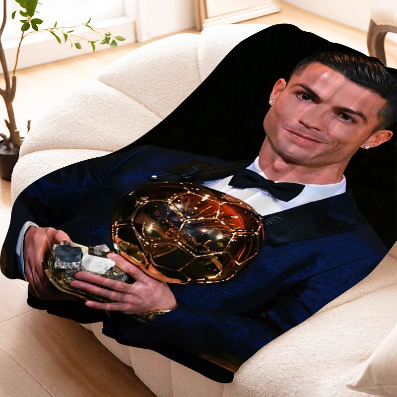 Sofa Dekens Voor Winter Cristiano Ronaldo Warm Kniebed Fleece Custom Camping Pluizige Zachte Dekens Microfiber Beddengoed King Size