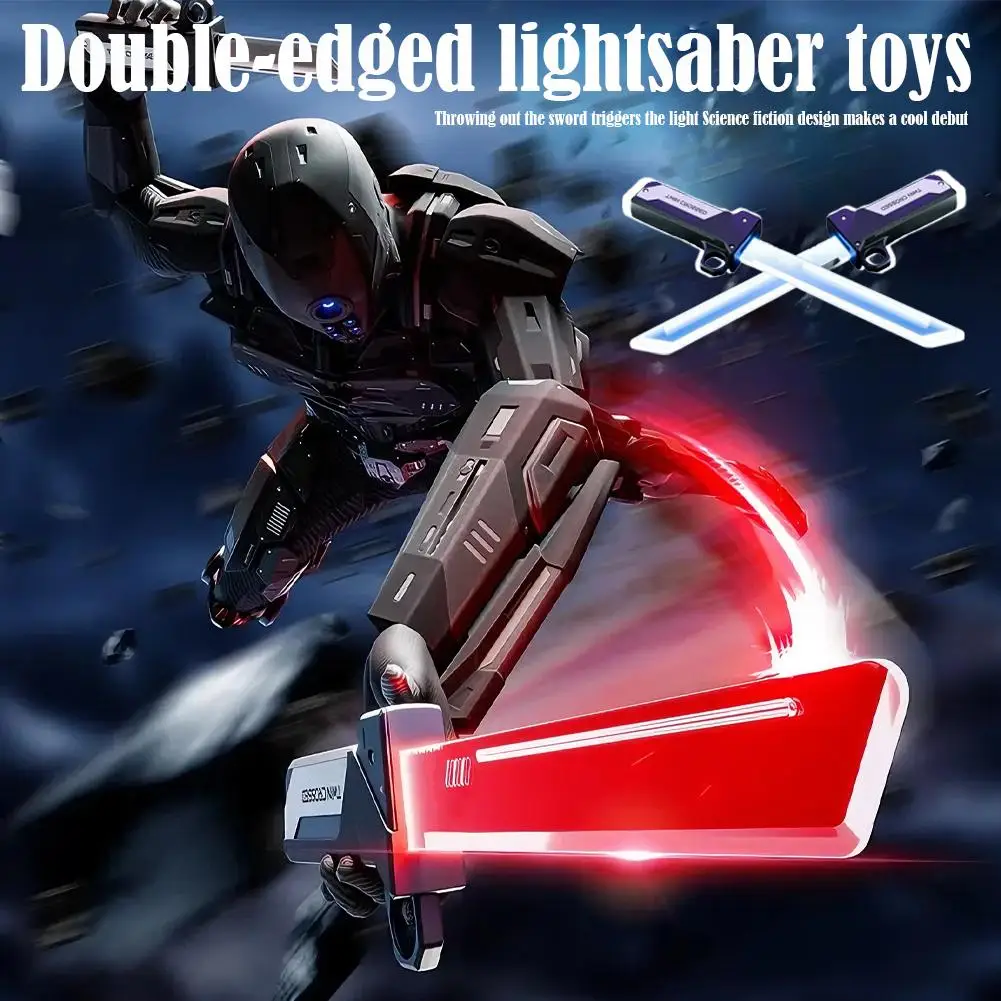 Jouet d'extérieur, épée rotative brillante, Flash multicolore, lumière LED brillante, jouet interactif de fête en famille pour enfants et adultes