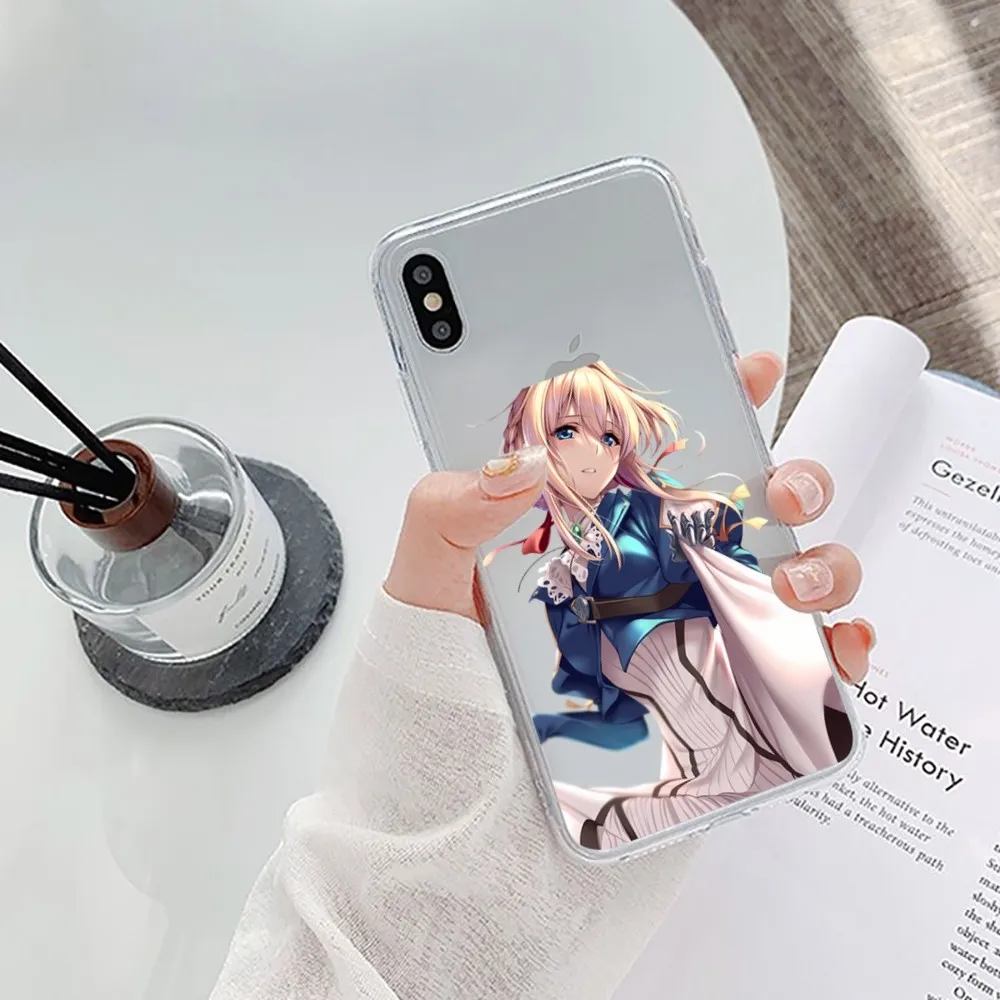 Violet Evergarden Phone Case For iPhone 15 11 12 13 14 Mini Pro Max XR X XS TPU Clear Case For 8 7 6 Plus SE 2020 image 5